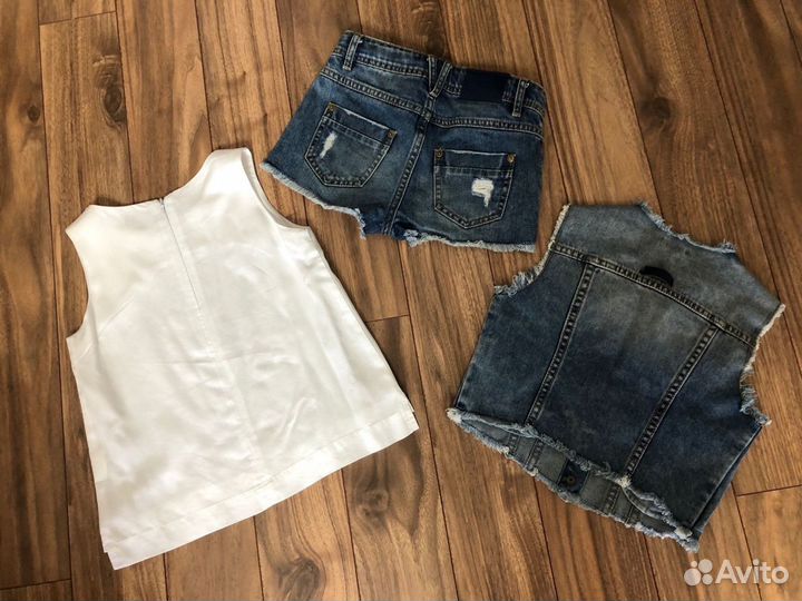 Шорты и жилет джинсовые Gulliver 122 128
