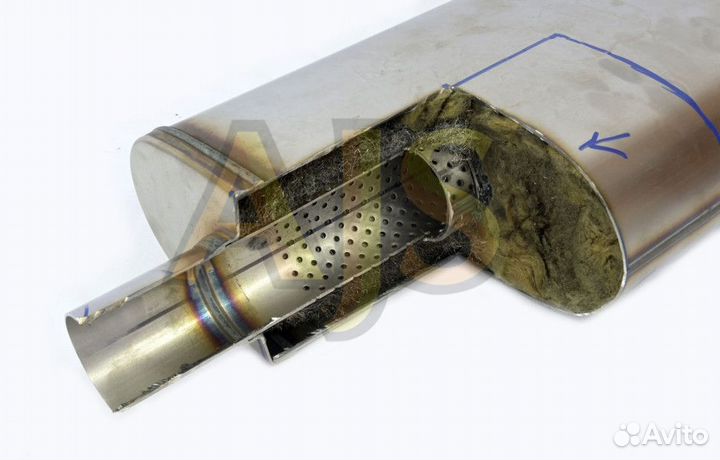 Бочка глушитель Magnaflow style выхода 63мм