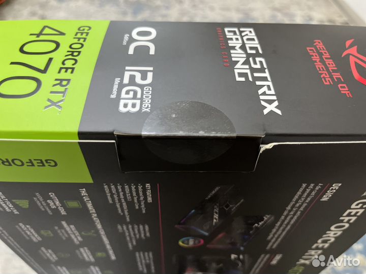 Asus ROG Strix RTX 4070 OC Новые