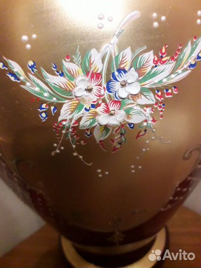 Ваза Муранское стекло 24 карата золото ручная рабо