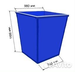Контейнер для тбо, мусора, мусорный бак 0,75м3