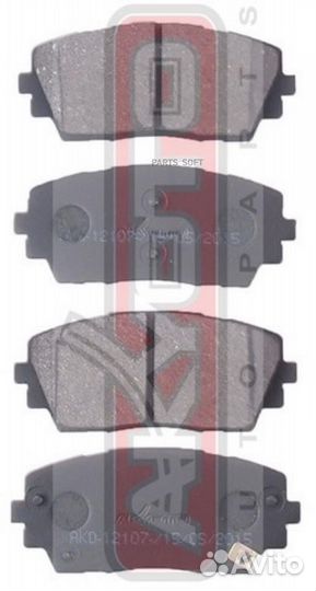 Akyoto AKD-12107 Колодки тормозные дисковые передн