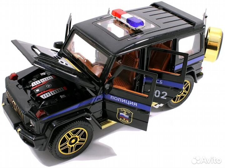 Металлическая машинка Mercedes-Benz G-klass фсб