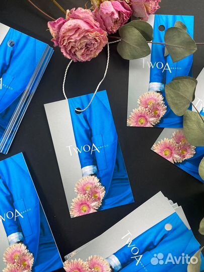 Печать картонных бирок для одежды