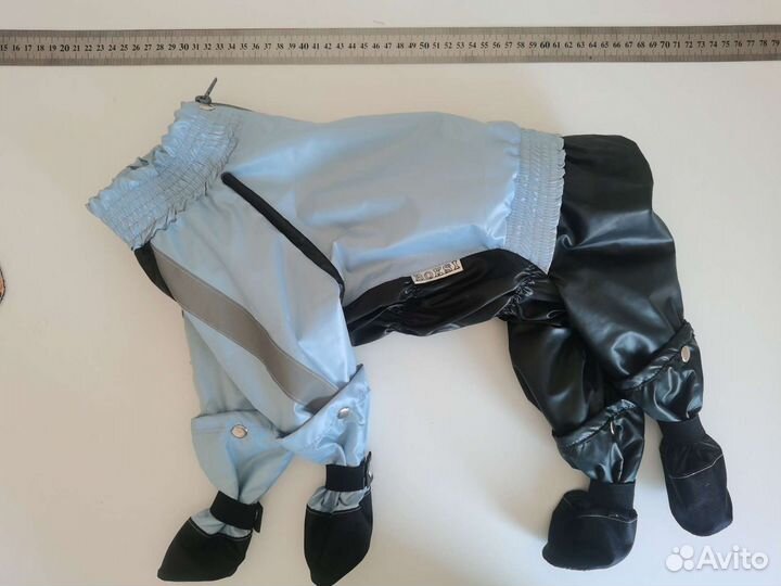 Дождевик для собак с ботинками