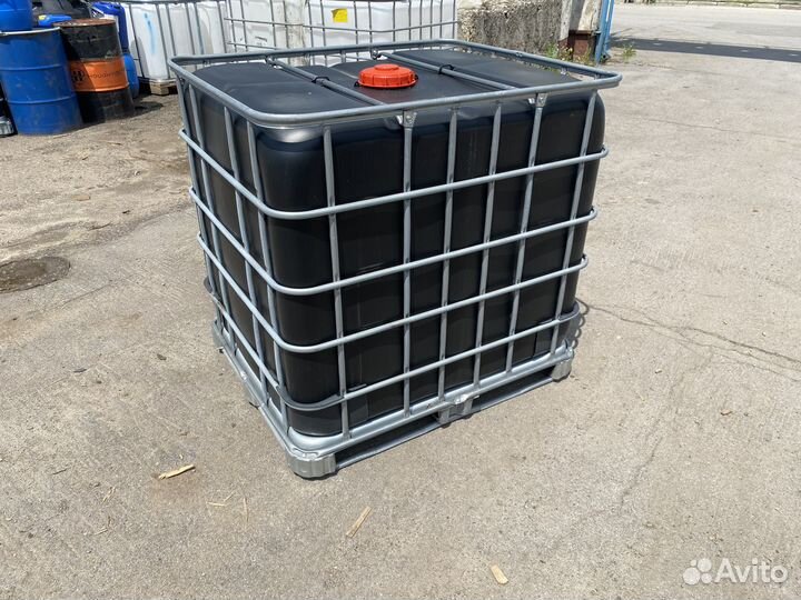 Еврокуб черный 1000л. комбинированный поддон