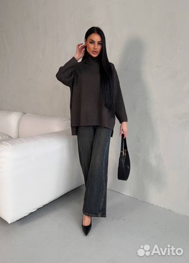 Стильная костюм кашемир мелкий блестк