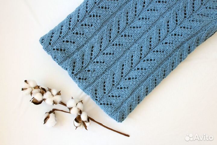 Вязаный детский плед