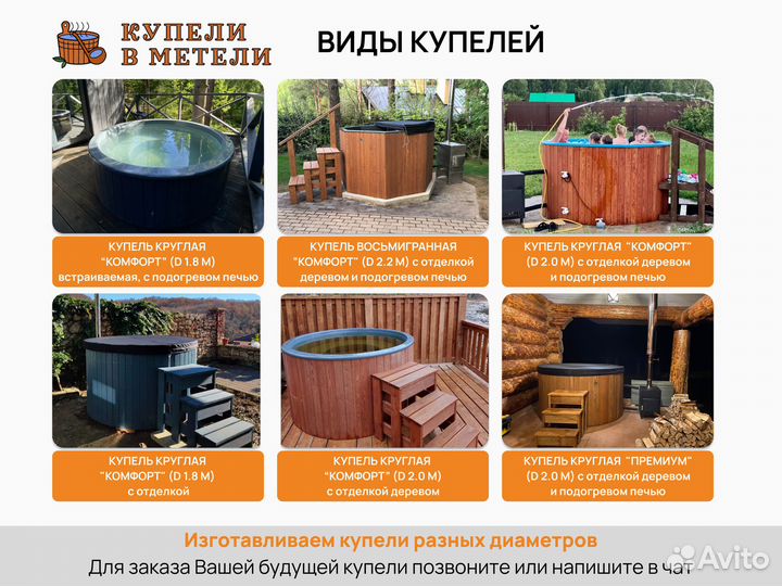 Композитная купель для бани