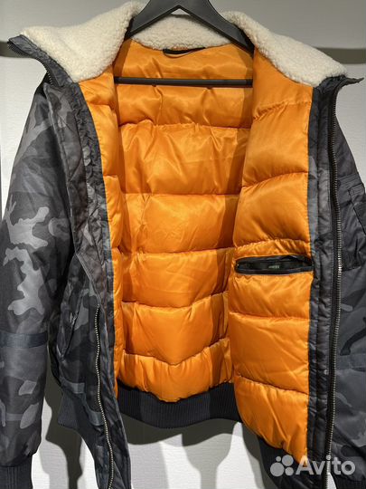 Куртка бомбер зимняя камуфляж мужская Premium