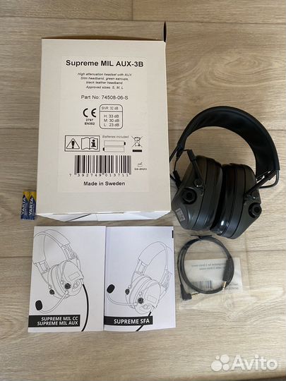 Sordin Supreme MIL AUX SFA Slim HB. Новинка