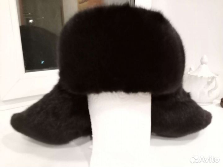 Норковая шапка мужская ушанка