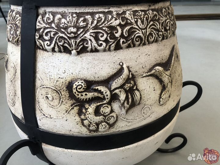 Тандыр из шамотной глины 