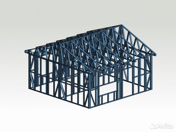 Лстк каркас быстровозводимого дома 37м2 (от произв