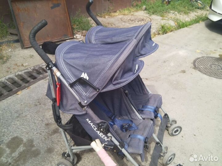 Коляска для двойни трость