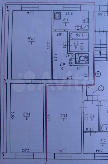 2-к. квартира, 46,2 м², 1/2 эт.