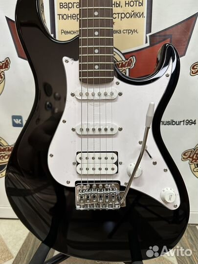 G200-BLK G Series Электрогитара, черная, Cort