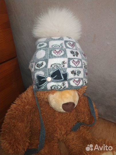 Шапка зимняя для девочки 46 48