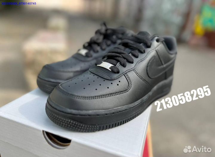 Кроссовки nike air force 1 black оригинал