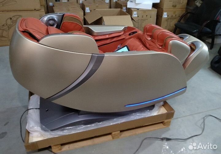 Массажное кресло Vip Skyliner 2 (gold-beige/red)