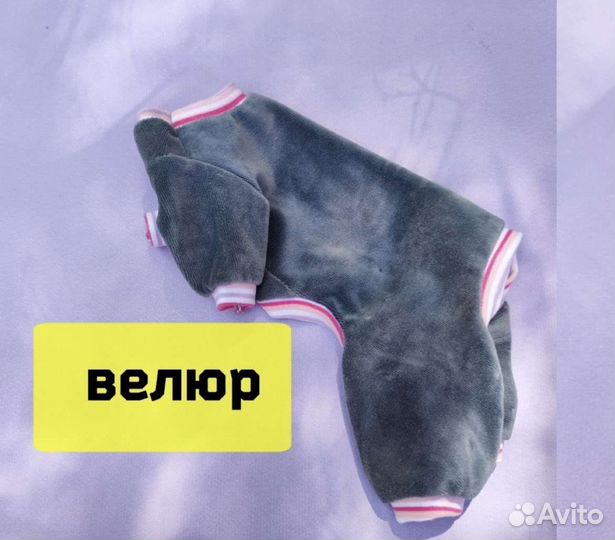 Комбинезон велюровый для собак