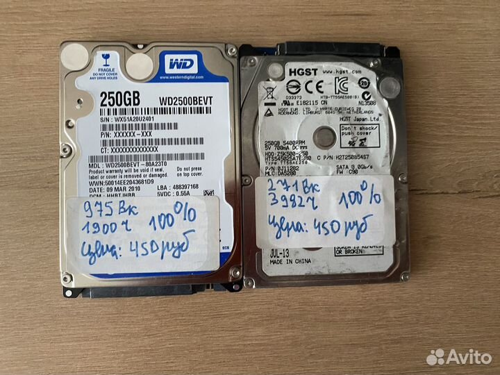 Жесткие диски для ноутбука