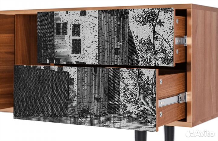 Тв-тумба T1 - Орех - Castle with Lift Bridge