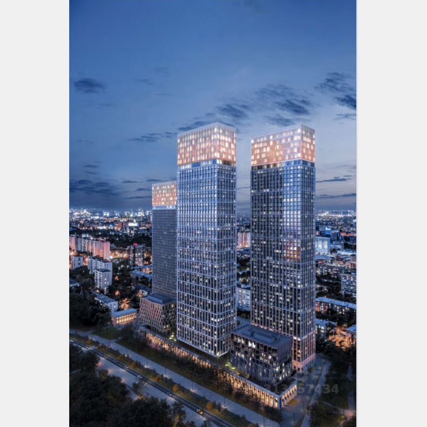 2-к. квартира, 43,1 м², 20/55 эт.