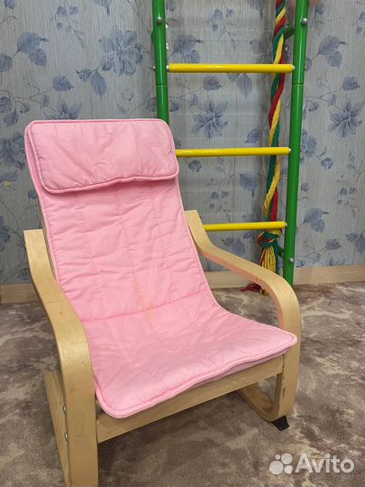 Кресло - качалка детское икеа поэнг
