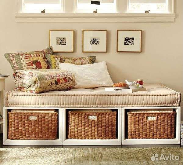 Ящики, короба плетеные большие