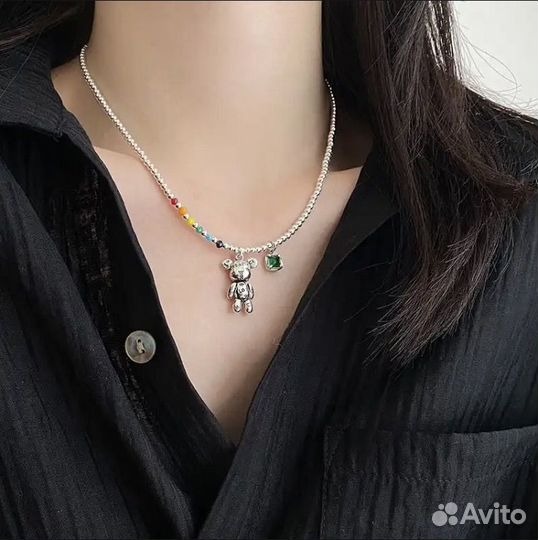 Ожерелье женское с мишкой