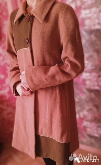 Пальто женское 42 44 бежевое