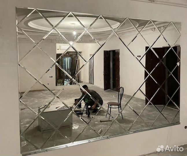 Зеркало ромбик/ панно / фацет