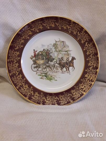 Стар.настенная тарелка, панно,Англия