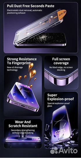 Защитное стекло на iPhone 14/14 pro max