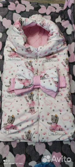 Конверт на выписку для девочки зима