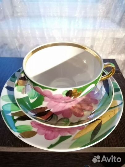 Чайное трио Дулево