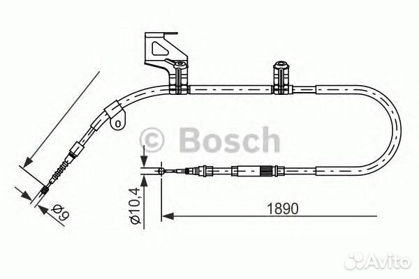 Трос ручника левый правый Bosch, 1987477803