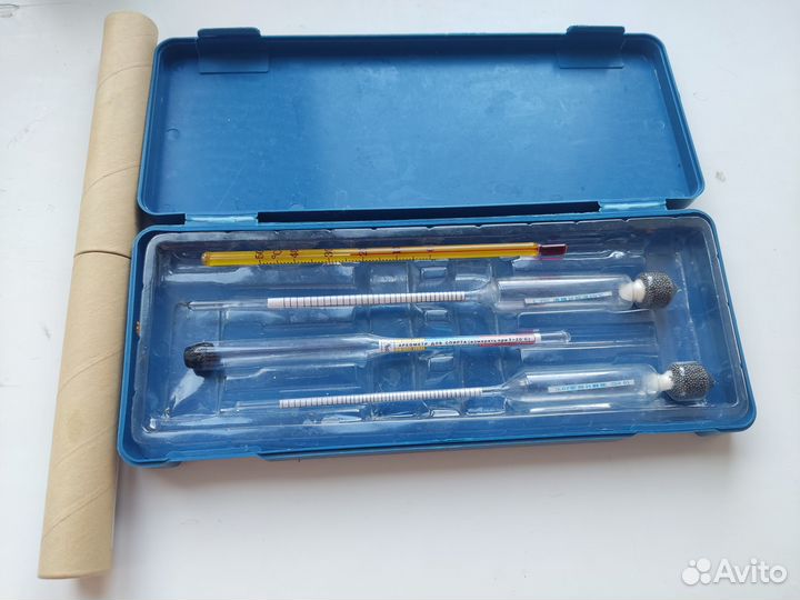 Набор ареометров с термометром и спиртометром