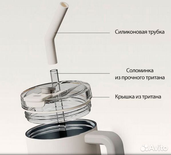 Термокружка Xiaomi Mijia Sippy Cup 1000 ml