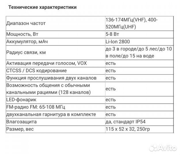 Рация Baofeng UV-82 5Вт