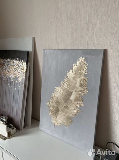 Интерьерная картина «Перо жарптицы»