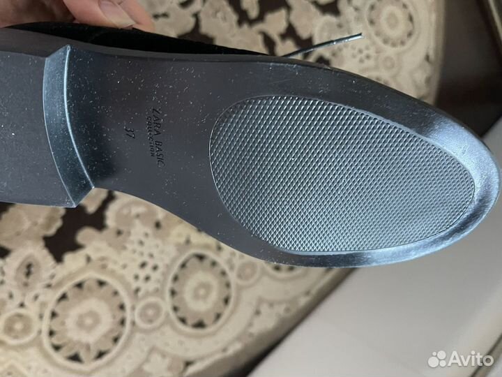 Ботинки zara basic 37 бархатные