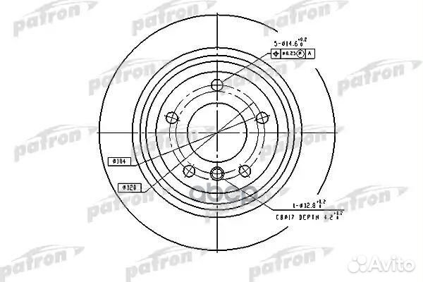 Диск тормозной задн BMW: 5 95-03 PBD2768 patron