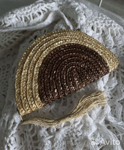 Сумка соломенная косметичка клатч