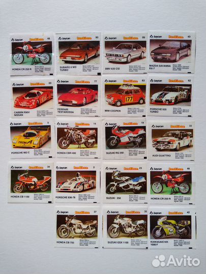 Вкладыши от жвачек 90 х