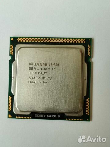 Процессор Intel core i7-870 LGA1156 объявление продам