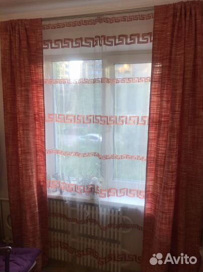 2 шторы + тюль с вышивкой