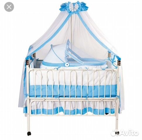 Кроватка детская металлическая geoby,б/у