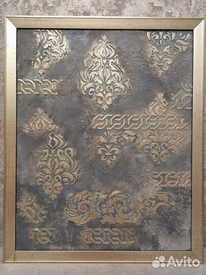 Сюрреалистическая картина (барельеф) ручной работы